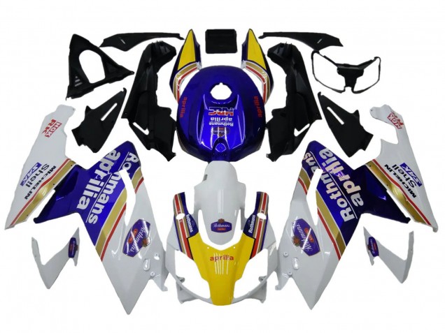 Carenado Moto Aprilia RS125 2006-2011 - Blanco Azul Amarillo Rothmans
