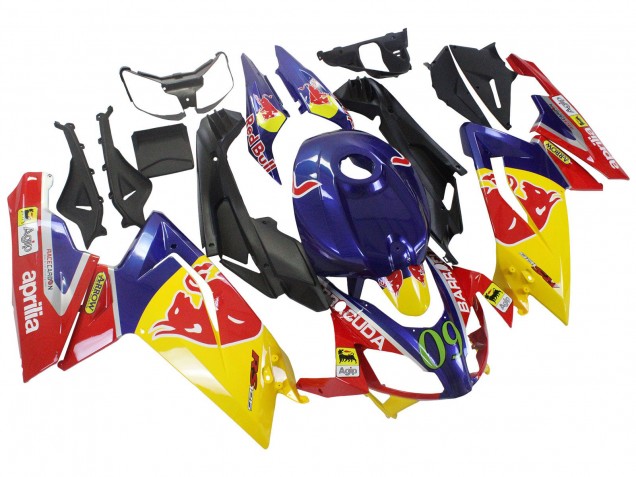 Carenado Moto Aprilia RS125 2006-2011 - Amarillo Azul Oscuro Rojo Bull