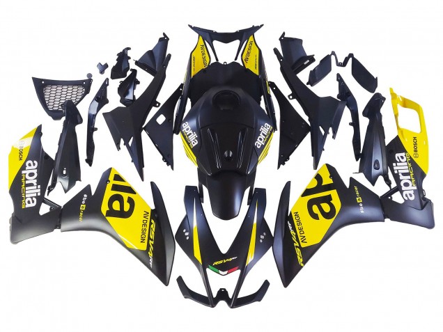 Carenado Moto Aprilia RS4 50 125 2012-2018 - Amarillo Negro Mate