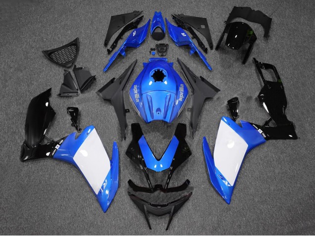 Carenado Moto Aprilia RS4 50 125 2012-2018 - Azul Blanco Negro Brillante