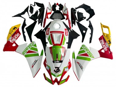 Carenados Moto Aprilia RS4 50 125 2012-2018 - Blanco Rojo Verde Amarillo Alitalia