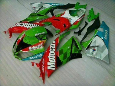 Carenado Moto Kawasaki ZX6R 2009-2012 - Verde Blanco Rojo Negro Azul Motocard