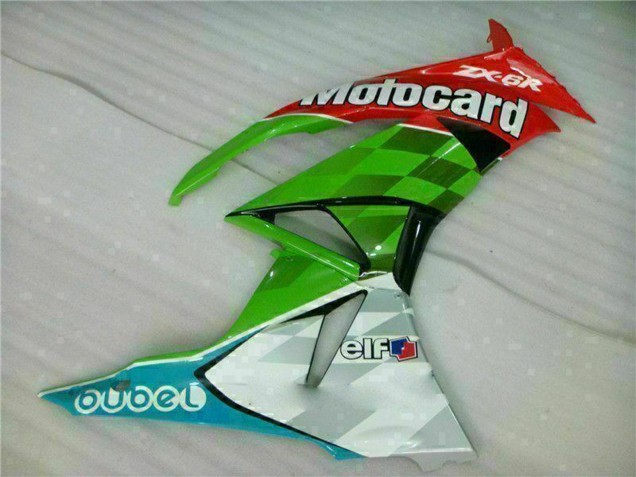 Carenado Moto Kawasaki ZX6R 2009-2012 - Verde Blanco Rojo Negro Azul Motocard