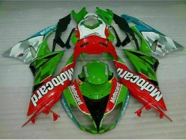 Carenado Moto Kawasaki ZX6R 2009-2012 - Verde Blanco Rojo Negro Azul Motocard