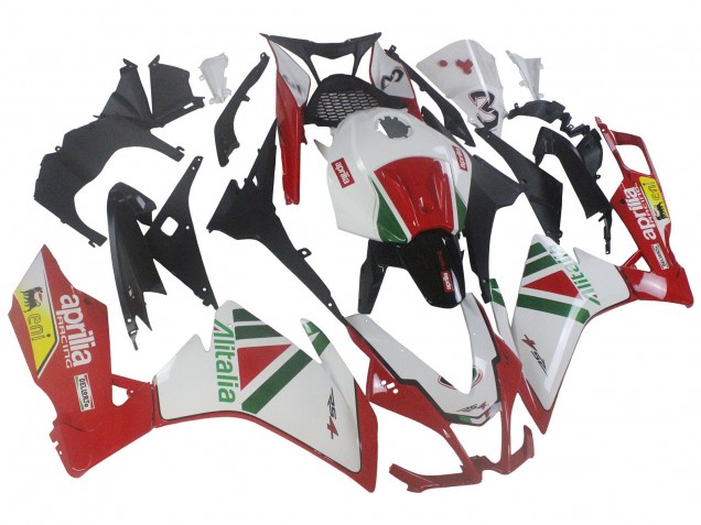 Kits Carenados Moto Aprilia RS4 50 125 2012-2018 - Blanco Rojo Verde Amarillo Alitalia