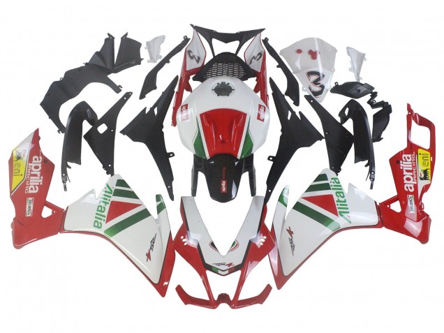 Kits Carenados Moto Aprilia RS4 50 125 2012-2018 - Blanco Rojo Verde Amarillo Alitalia