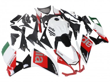 Carenado Moto Aprilia RS4 50 125 2012-2018 - Blanco Rojo Verde Negro Brillante