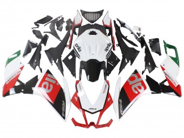 Carenado Moto Aprilia RS4 50 125 2012-2018 - Blanco Rojo Verde Negro Brillante