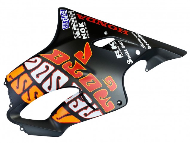 Carenado Moto Honda CBR600 F4i 2004-2007 - Negro Mate Naranja Rossi