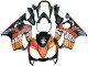 Carenado Moto Honda CBR600 F4i 2004-2007 - Negro Mate Naranja Rossi