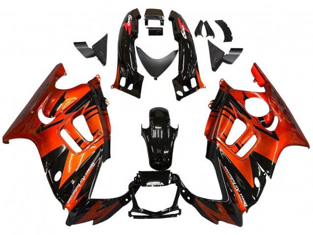 Carenado Moto Honda CBR600 F3 1995-1996 - Naranja Negro Brillante