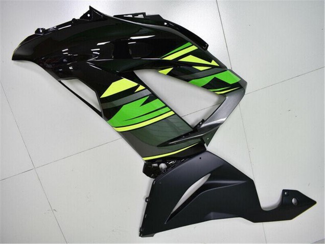Carenado Moto Kawasaki ZX6R 2013-2018 - Verde Amarillo Negro Brillante Negro Mate