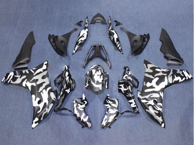 Carenado Moto Honda CBR600F 2011-2013 - Negro Blanco Camouflage