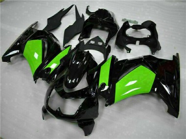 Carenado Moto Kawasaki EX250 2008-2012 - Negro Brillante Verde