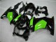 Carenado Moto Kawasaki EX250 2008-2012 - Negro Brillante Verde