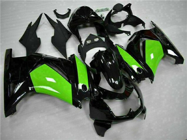 Carenado Moto Kawasaki EX250 2008-2012 - Negro Brillante Verde