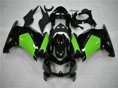 Carenado Moto Kawasaki EX250 2008-2012 - Negro Brillante Verde