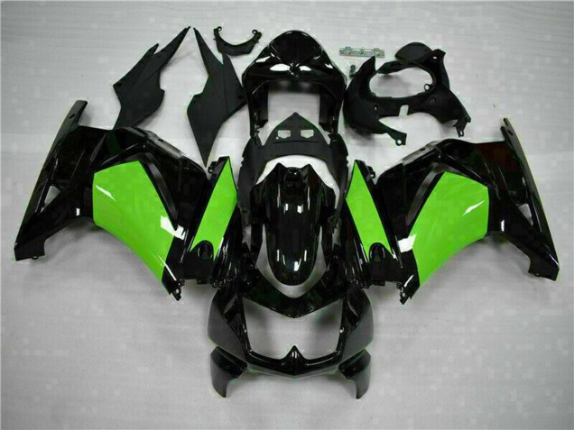 Carenado Moto Kawasaki EX250 2008-2012 - Negro Brillante Verde