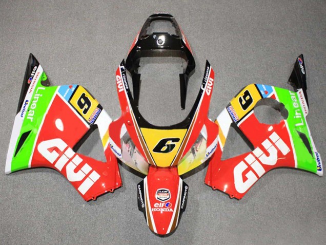 Carenado Moto Honda CBR900RR 954 2002-2003 - Blanco Rojo Amarillo Azul Verde Negro Elf Givi 6
