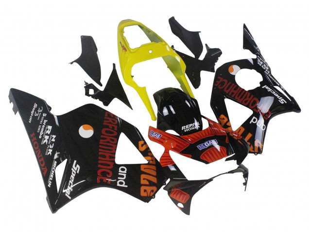 Carenado Moto Honda CBR900RR 954 2002-2003 - Amarillo Rojo Negro Brillante Repsol Rossi