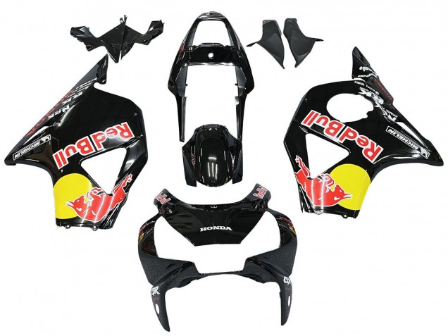 Carenado Moto Honda CBR900RR 954 2002-2003 - Negro Brillante Amarillo Rojo Bull Michelin