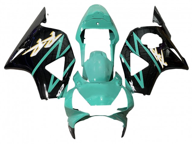 Carenado Moto Honda CBR900RR 954 2002-2003 - Verde Claro Negro Brillante