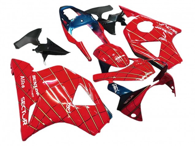 Carenado Moto Honda CBR900RR 954 2002-2003 - Rojo Azul Oscuro Dunlop