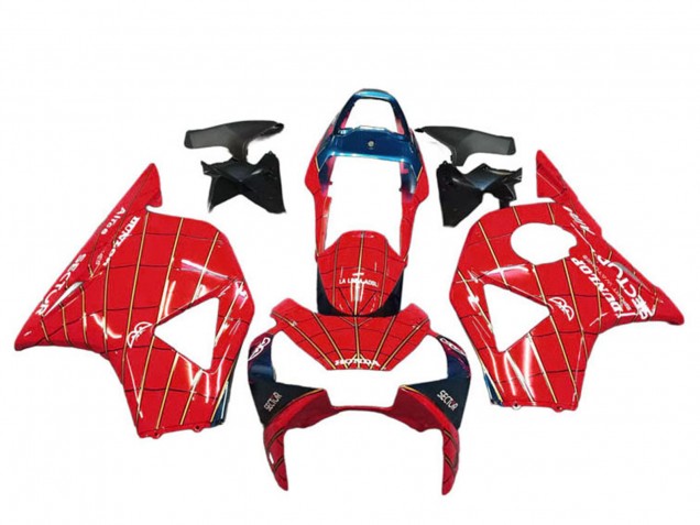 Carenado Moto Honda CBR900RR 954 2002-2003 - Rojo Azul Oscuro Dunlop