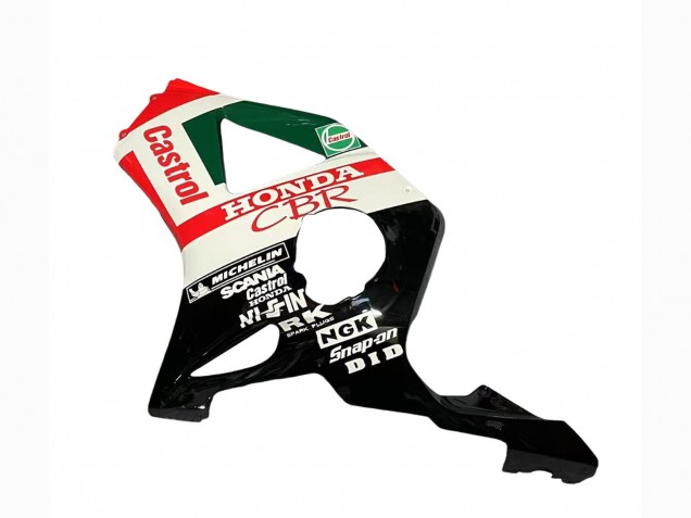 Carenado Moto Honda CBR900RR 954 2002-2003 - Blanco Rojo Verde Negro Brillante Castrol