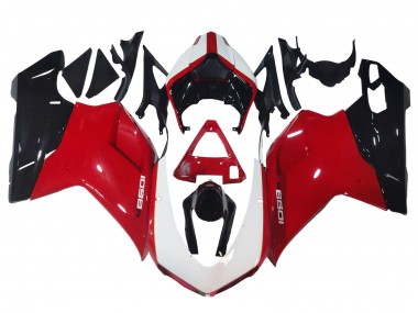 Carenado Moto Ducati 1098 2007-2014 - Blanco Rojo Negro Brillante