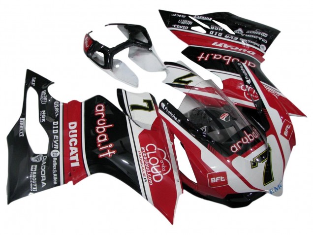 Carenado Moto Ducati Panigale 899/1199 2011-2014 - Blanco Rojo Negro Brillante Aruba.it 7