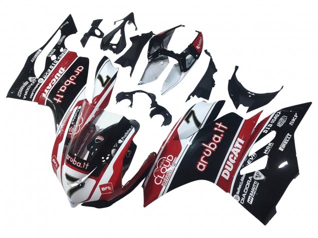 Carenado Moto Ducati Panigale 899/1199 2011-2014 - Blanco Rojo Negro Brillante Aruba.it 7