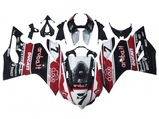 Carenado Moto Ducati Panigale 899/1199 2011-2014 - Blanco Rojo Negro Brillante Aruba.it 7