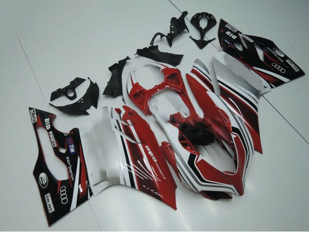 Carenados Moto Ducati Panigale 899 2011-2014 - Blanco Rojo Negro Brillante