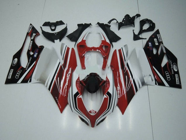 Carenados Moto Ducati Panigale 899 2011-2014 - Blanco Rojo Negro Brillante