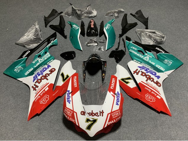 Carenado Moto Ducati Panigale 899/1199 2011-2014 - Blanco Rojo Verde Negro Brillante Avis Valsir 7