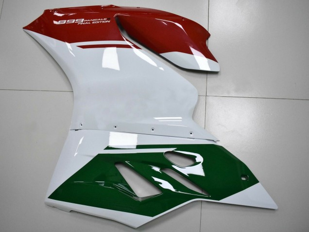 Carenado Moto Ducati Panigale 899 2011-2014 - Blanco Rojo Verde Oscuro