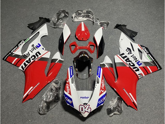 Carenado Moto Ducati Panigale 899/1199 2011-2014 - Blanco Rojo Azul Negro Brillante Flex-Box Valsir 04