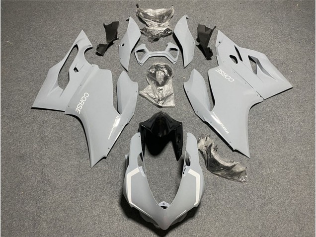 Carenado Moto Ducati 1199 2011-2014 - Nardo Gris Claro Blanco Corse