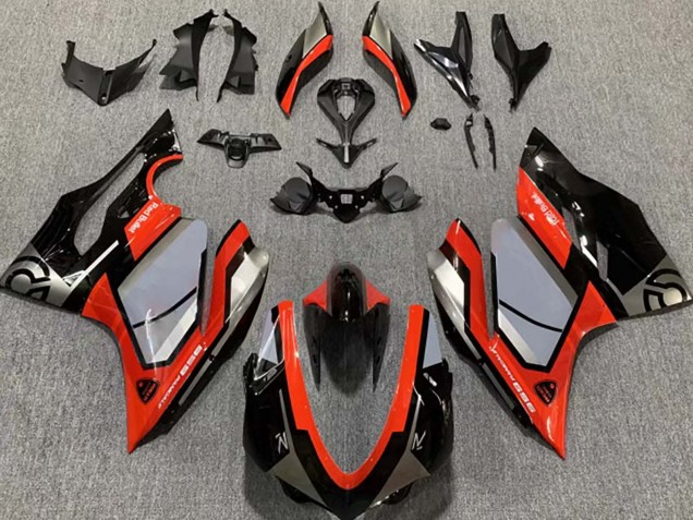 Carenado Moto Ducati 959 2015-2020 - Plata Rojo Negro Brillante