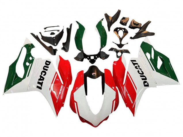 Carenado Moto Ducati 1299 2015-2020 - Blanco Rojo Verde Negro Mate