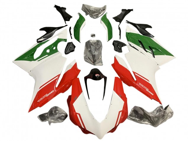 Carenado Moto Ducati 959 2015-2020 - Blanco Rojo Verde