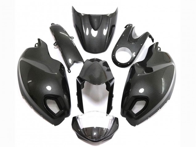 Carenado Moto Ducati Monster 696 796 1100 1100S 2008-2012 - Negro FibraCarbono Estilo