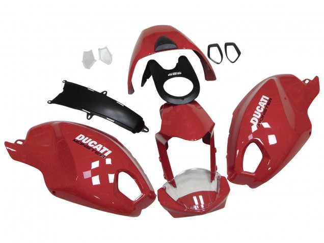Carenado Moto Ducati Monster 696 796 1100 1100S 2008-2012 - Rojo Blanco