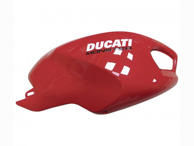 Carenado Moto Ducati Monster 696 796 1100 1100S 2008-2012 - Rojo Blanco