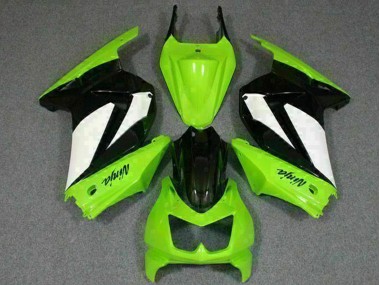 Carenado Moto Kawasaki EX250 2008-2012 - Verde Blanco Negro
