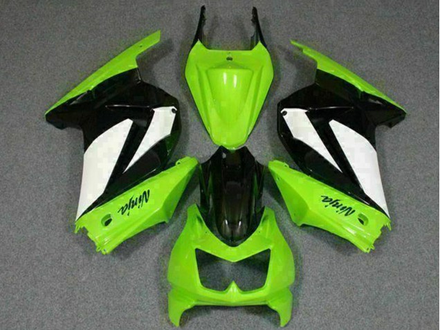 Carenado Moto Kawasaki EX250 2008-2012 - Verde Blanco Negro