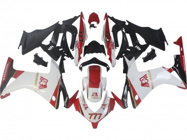 Carenado Moto Honda CBR500R 2013-2015 - Blanco Rojo Verde Negro Brillante Morinage 777