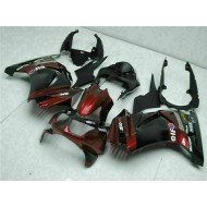Carenado Moto Kawasaki EX250 2008-2012 - Negro Brillante Rojo Granate