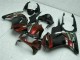 Carenado Moto Kawasaki EX250 2008-2012 - Negro Brillante Rojo Granate